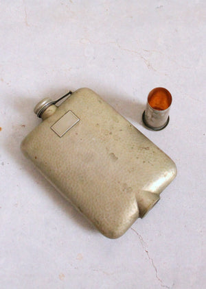 Vintage 1920s KapKup Flask and Shot Cup