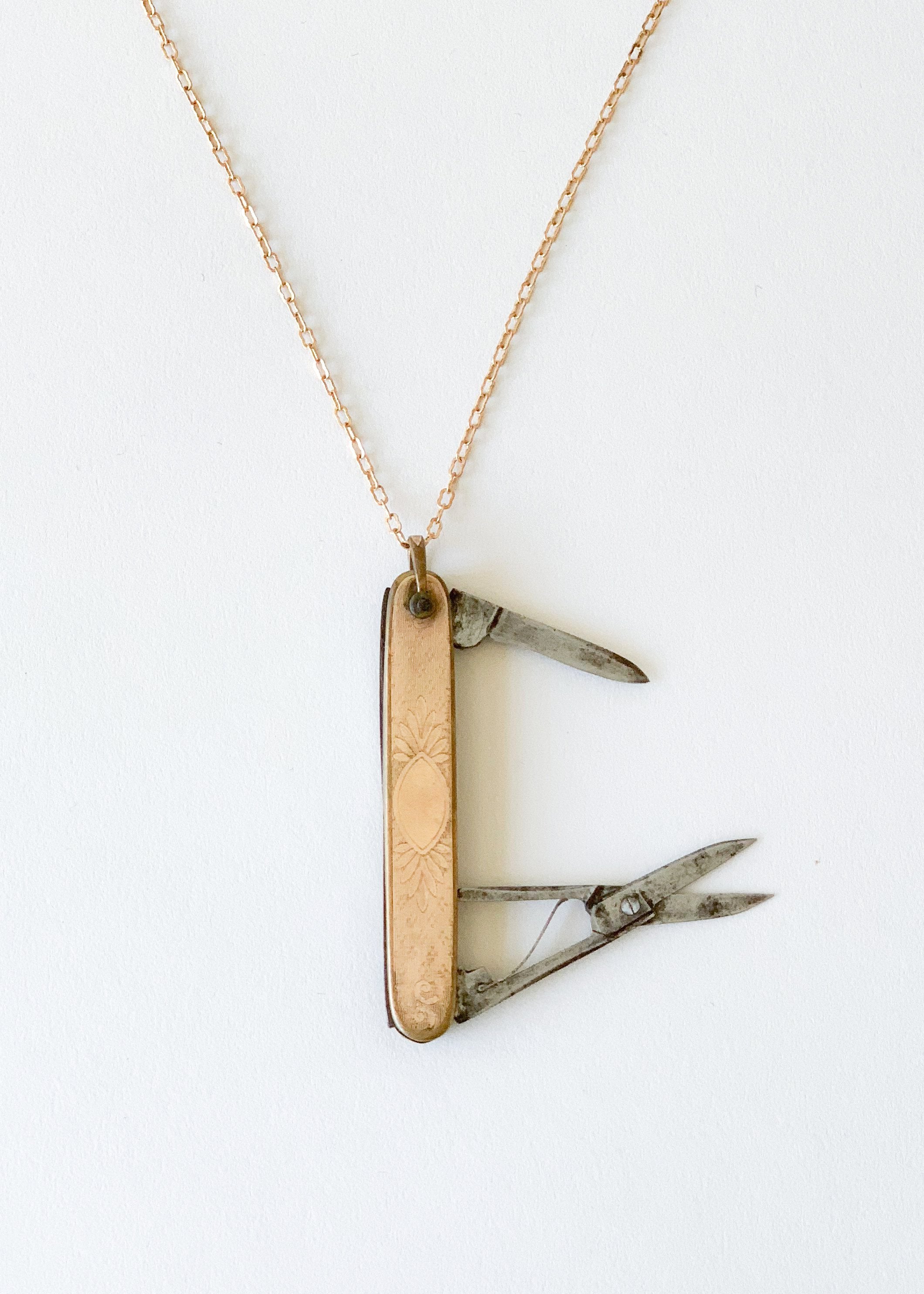 Vintage 1920s Pocket Knife Necklace