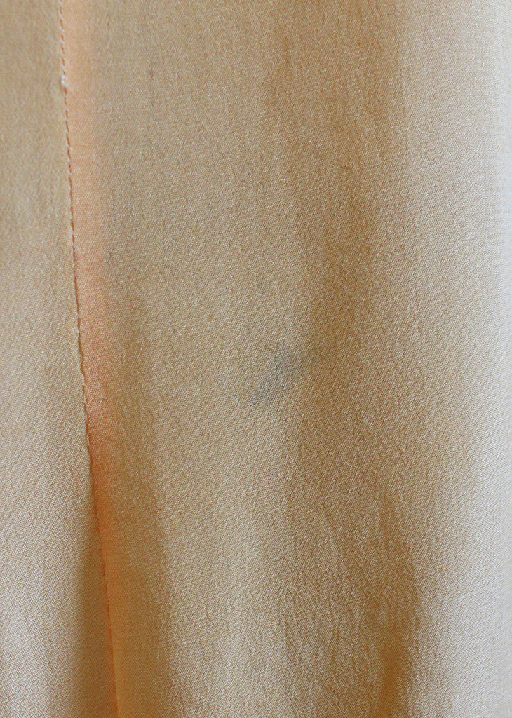Vintage 1920s Peach Silk Smocked Tunic Dress