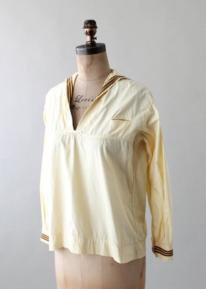 Vintage 1920s Yellow Midi Sailor Top