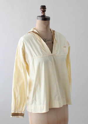 Vintage 1920s Yellow Midi Sailor Top