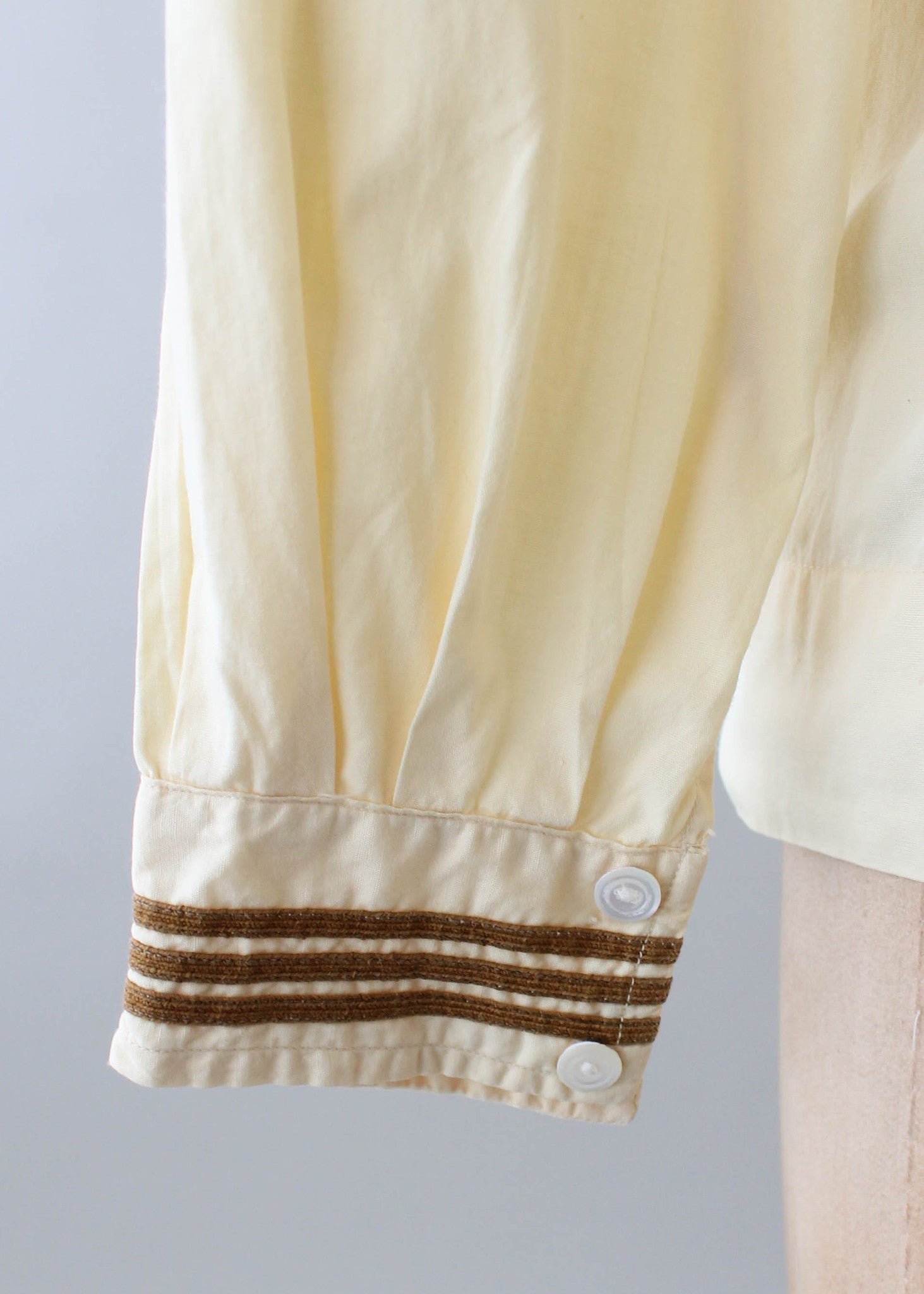 Vintage 1920s Yellow Midi Sailor Top