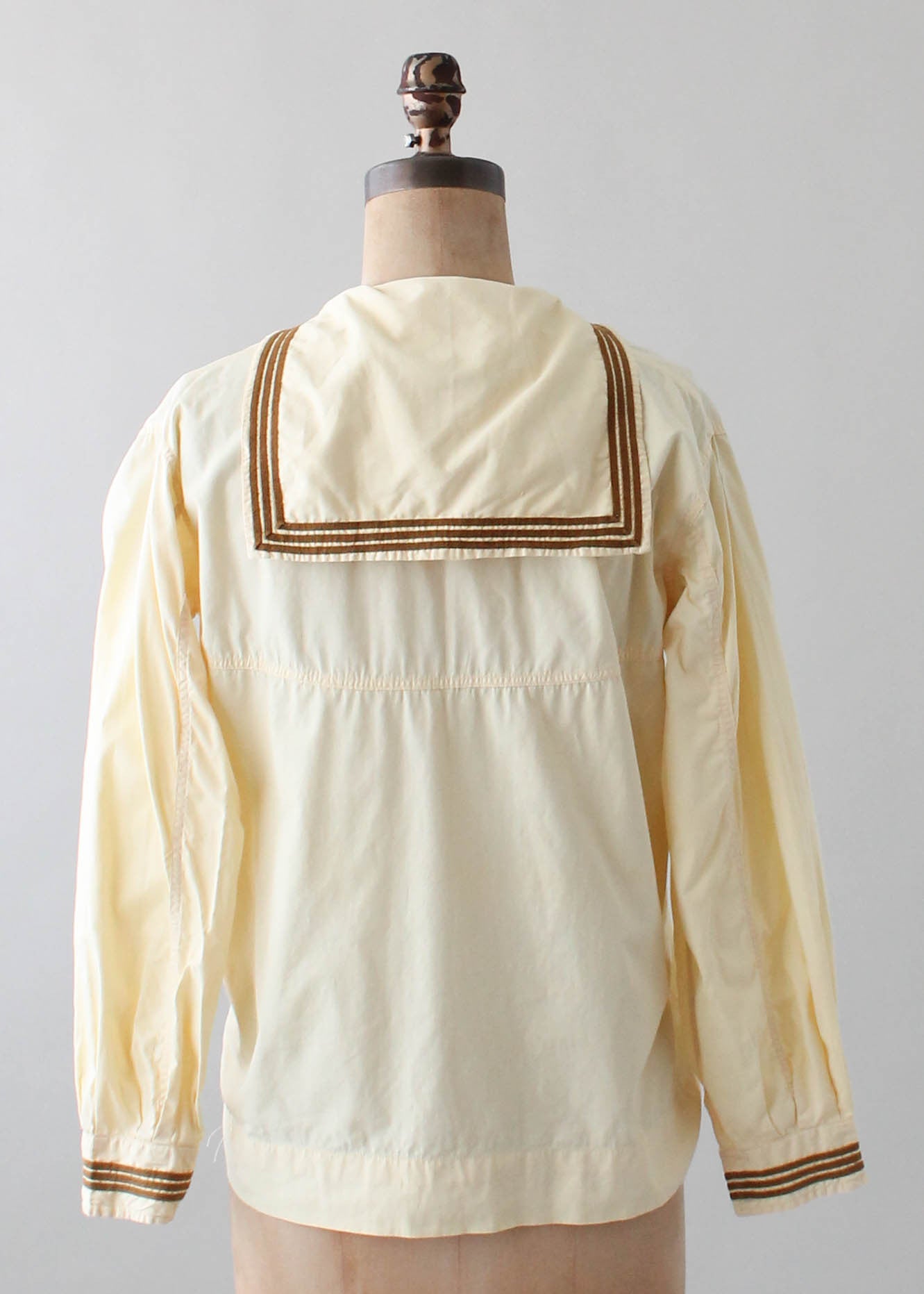 Vintage 1920s Yellow Midi Sailor Top