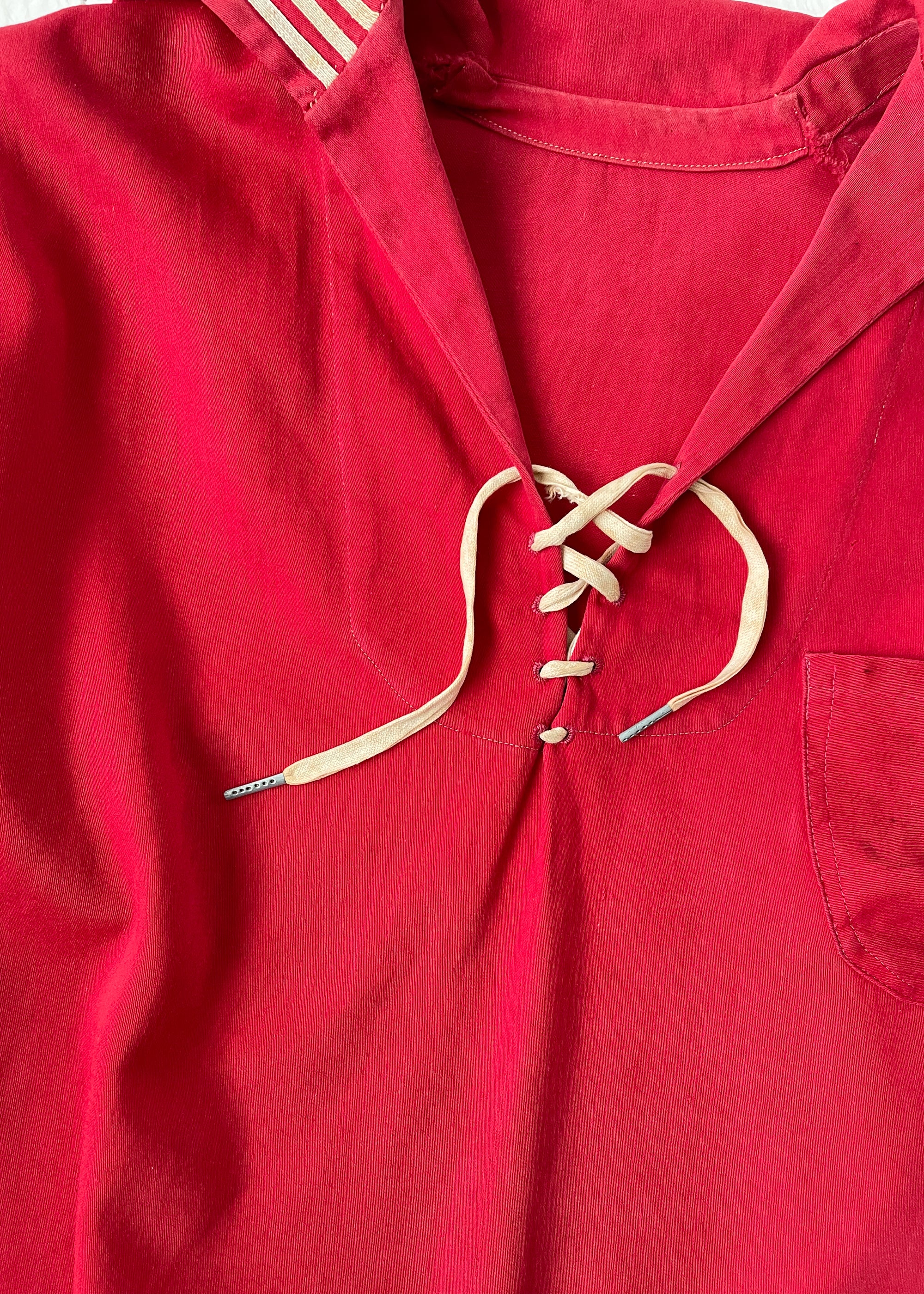 Vintage 1920s Red Sailor Style Shirt