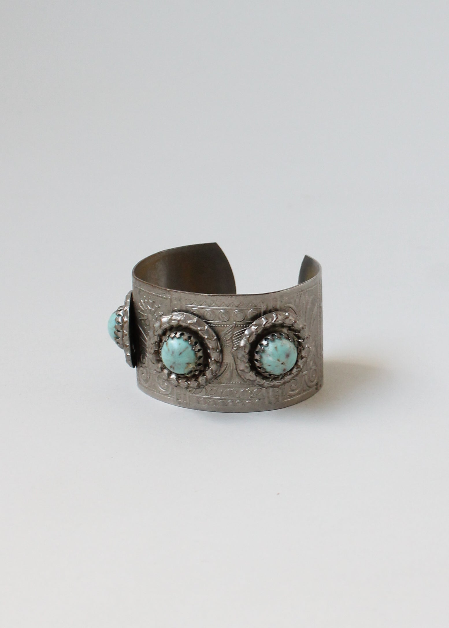 Vintage 1930s Deco Stamped Cuff Bracelet