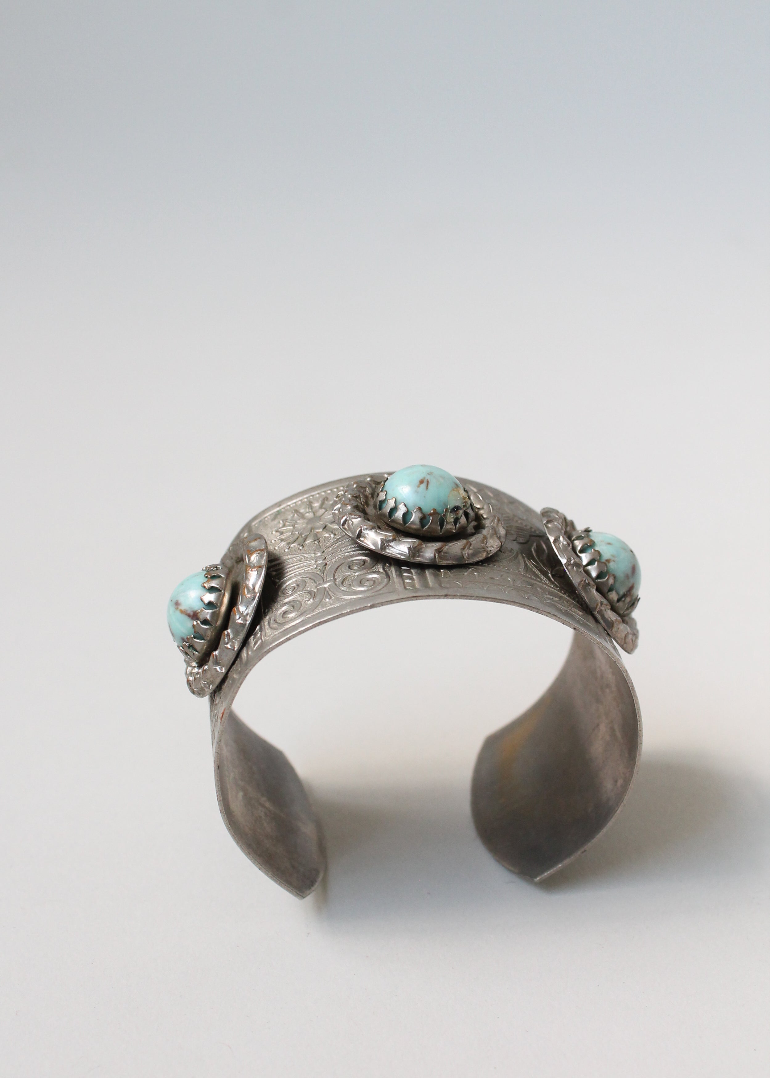 Vintage 1930s Deco Stamped Cuff Bracelet