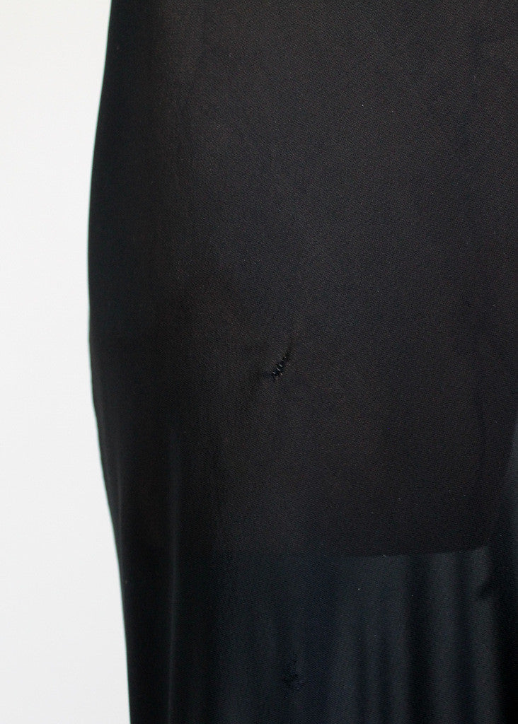 Vintage 1930s Black Crepe and Lace Nightgown