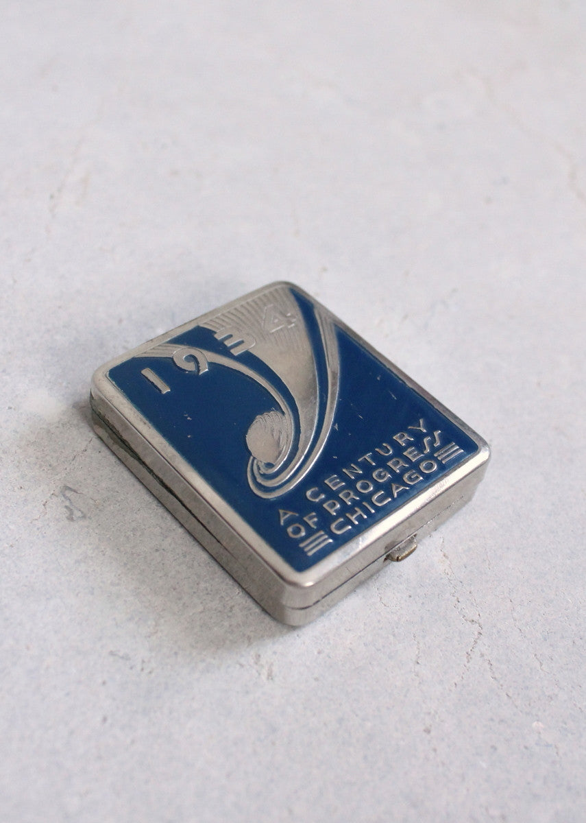Vintage 1934 Chicago World's Fair Makeup Compact
