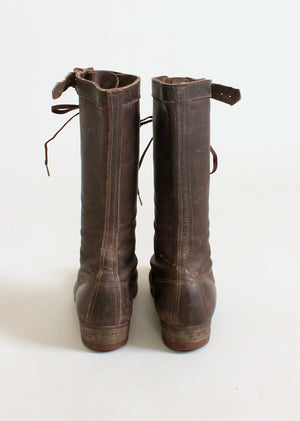 Vintage 1930s Chippewa Tall Lace Up Work Boots