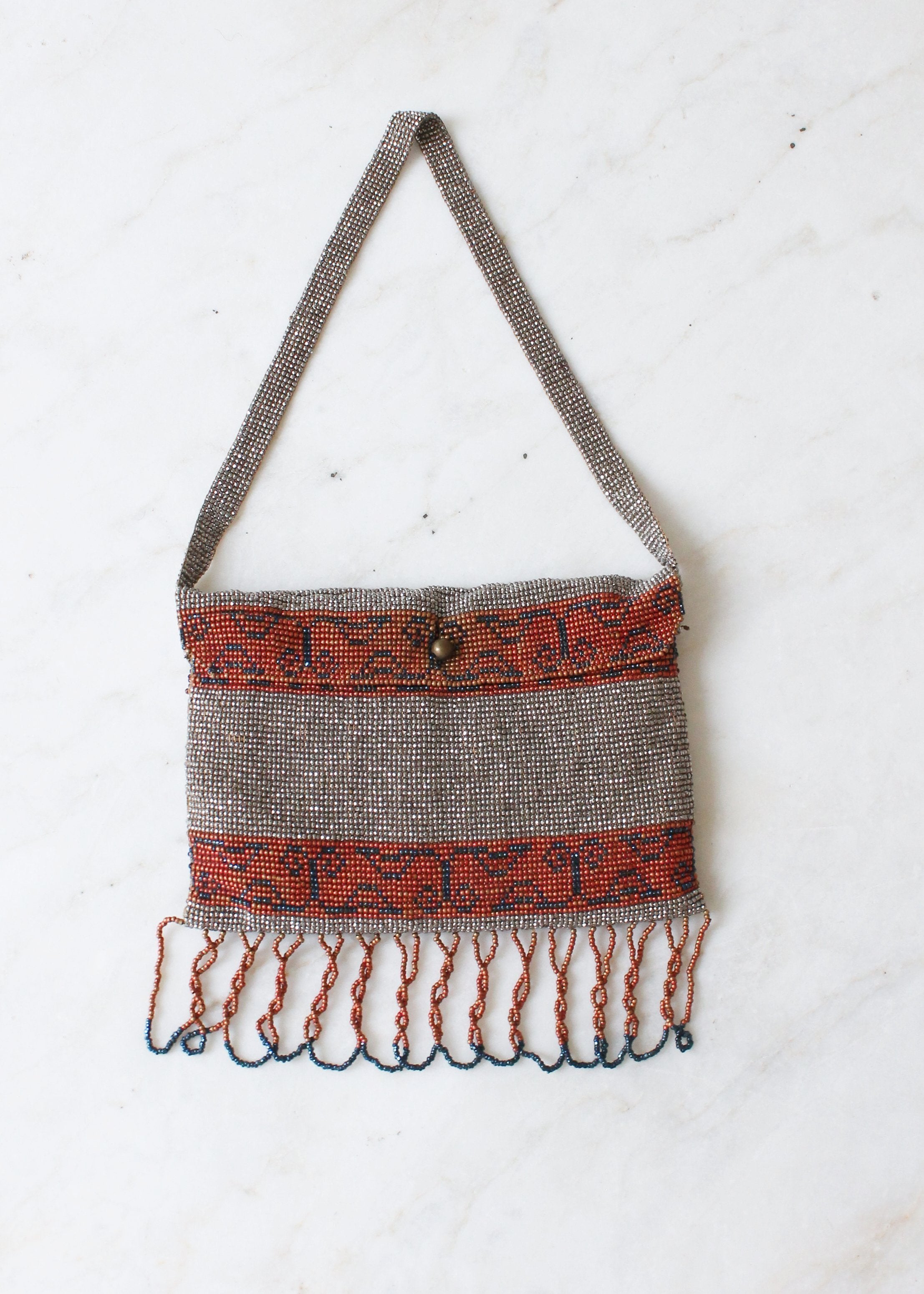 Vintage 1930s Micro Beaded French Purse