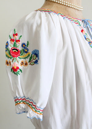 1930s embroidered silk blouse