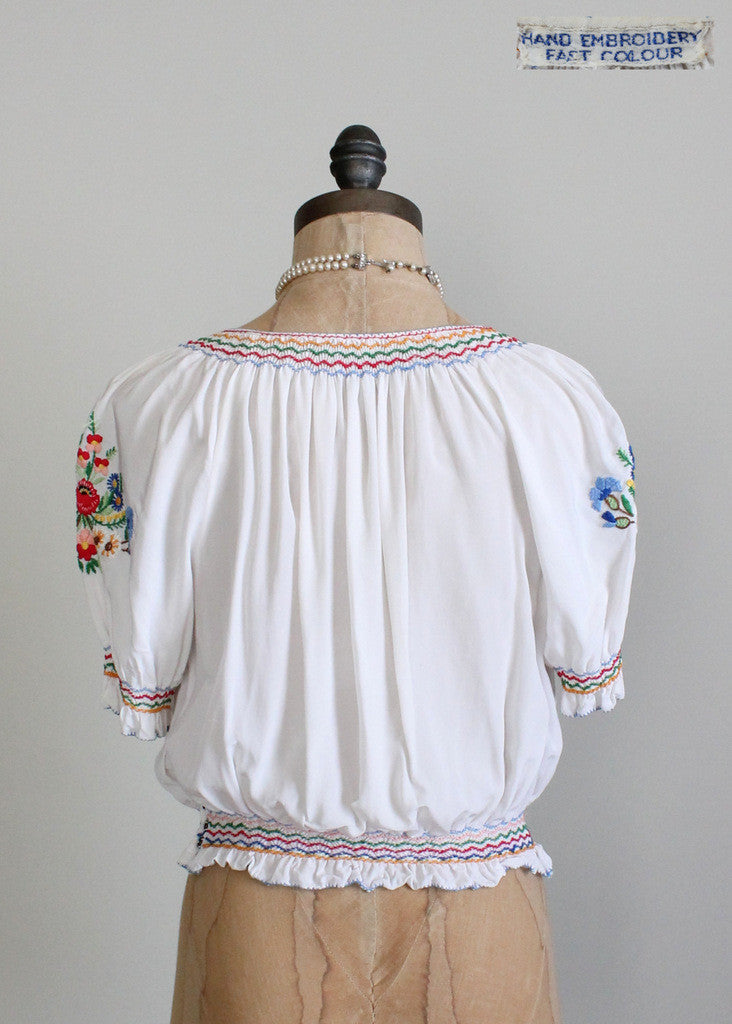 1930s hungarian folk blouse