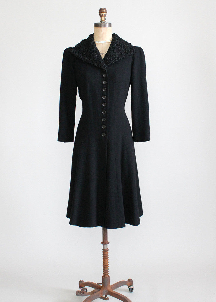 1930s Princess Coat with Fur Trim