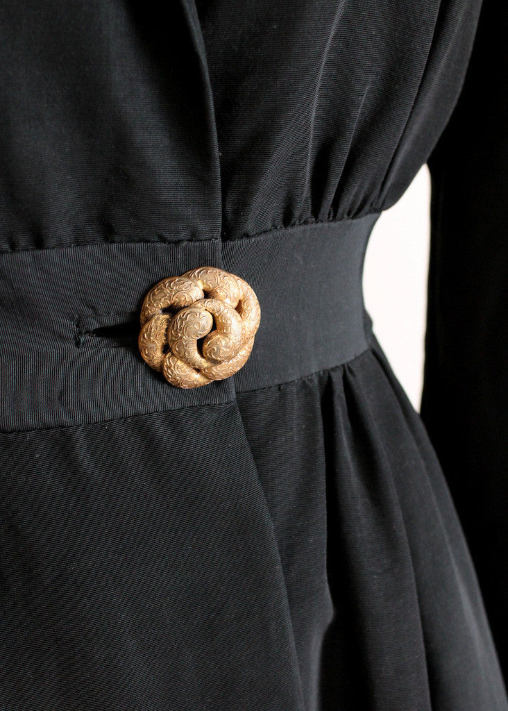 Vintage Art Deco Button on a Vintage Coat