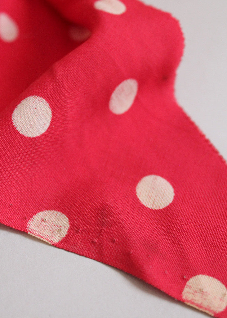 Vintage Late 1930s Red Straw Italian Beach Hat