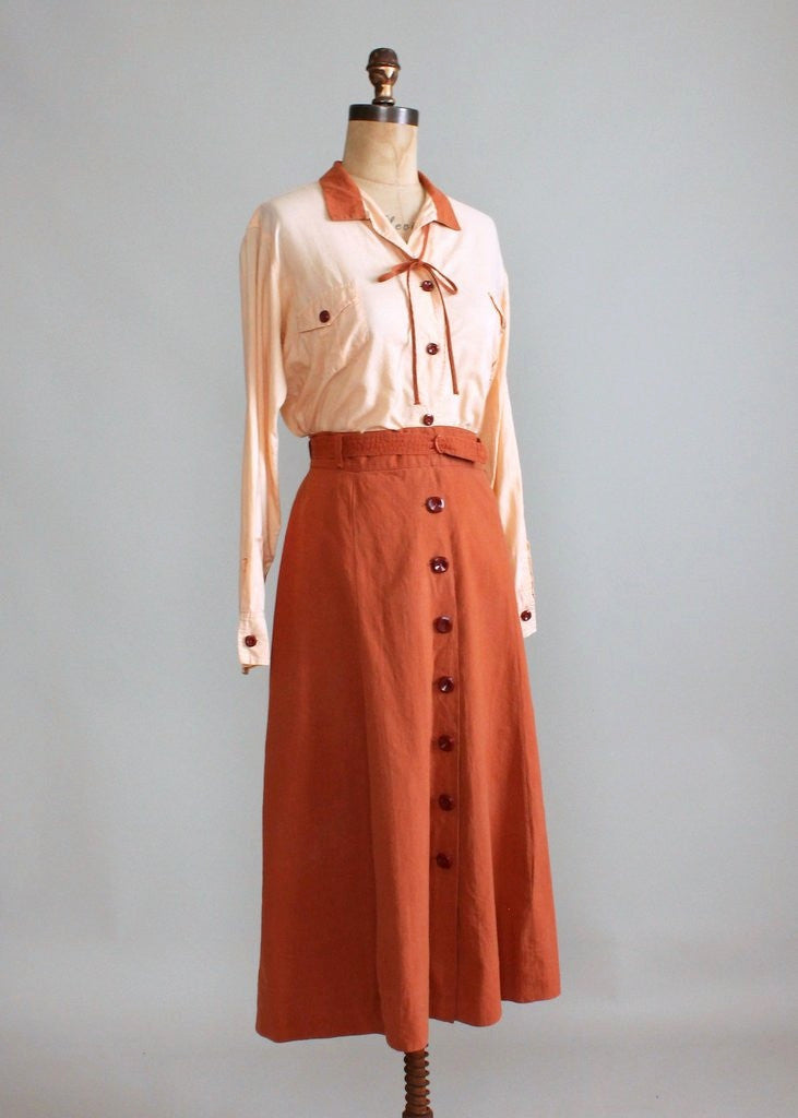 Vintage 1930s Sandeze Sportswear Travel Dress Set