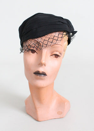 Vintage 1930s Noir Veiled NRA Label Hat