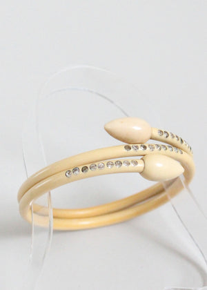 1920s 30s celluloid snake coil bracelet