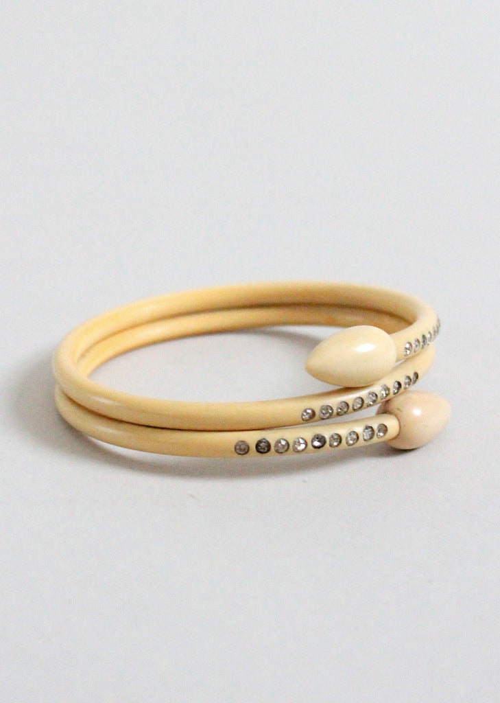Art Deco celluloid rhinestone bracelet