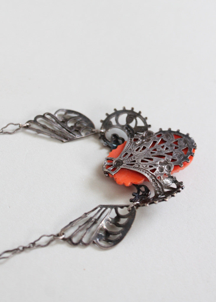 Filigree Leaf 1930s Necklace