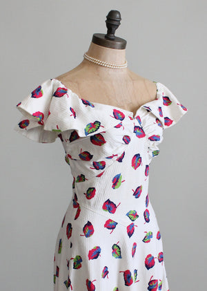 1940s cotton maxi dress