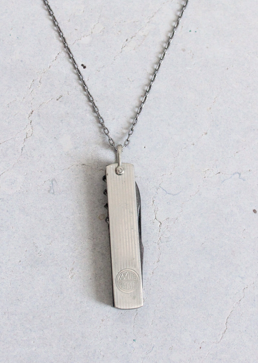 Vintage 1930s Always Prepared Pocket Knife Necklace