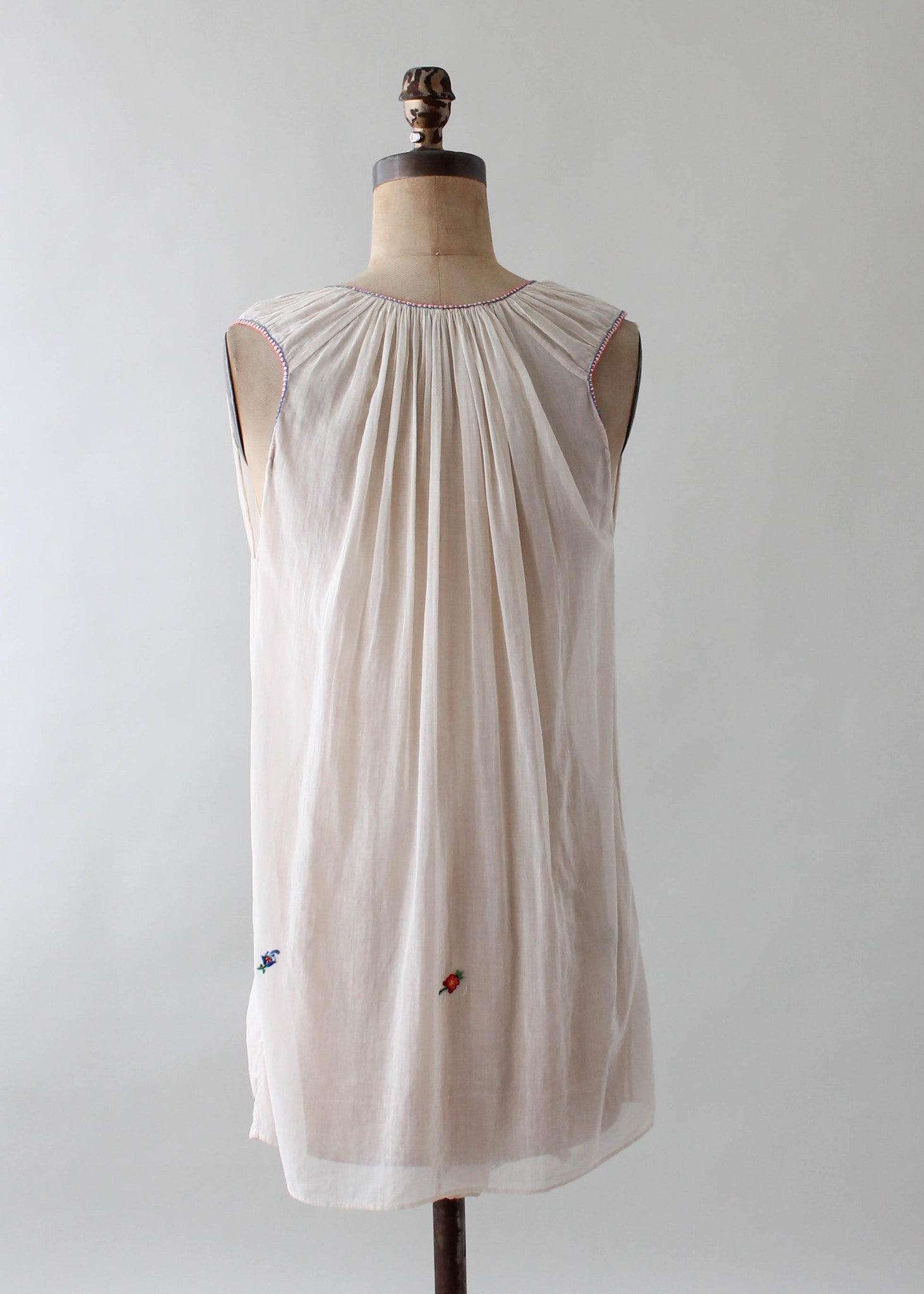 Vintage 1930s Embroidered Cotton Tunic