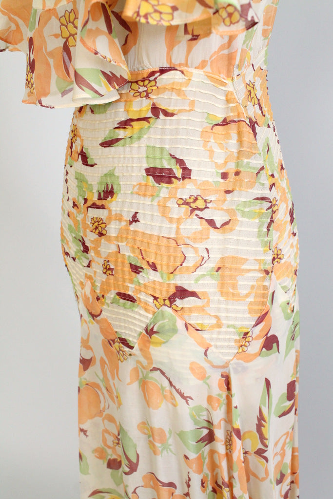 Vintage 1930s floral dress