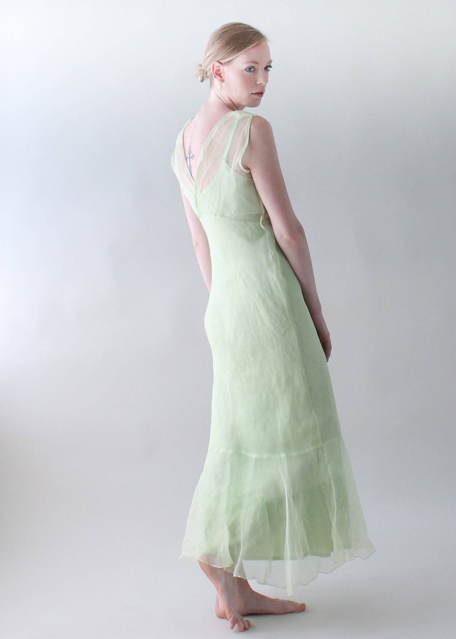 Vintage 1930s Mint Green Organdy Dress - Raleigh Vintage Vintage 1930s Mint Green Organdy Dress - Raleigh Vintage