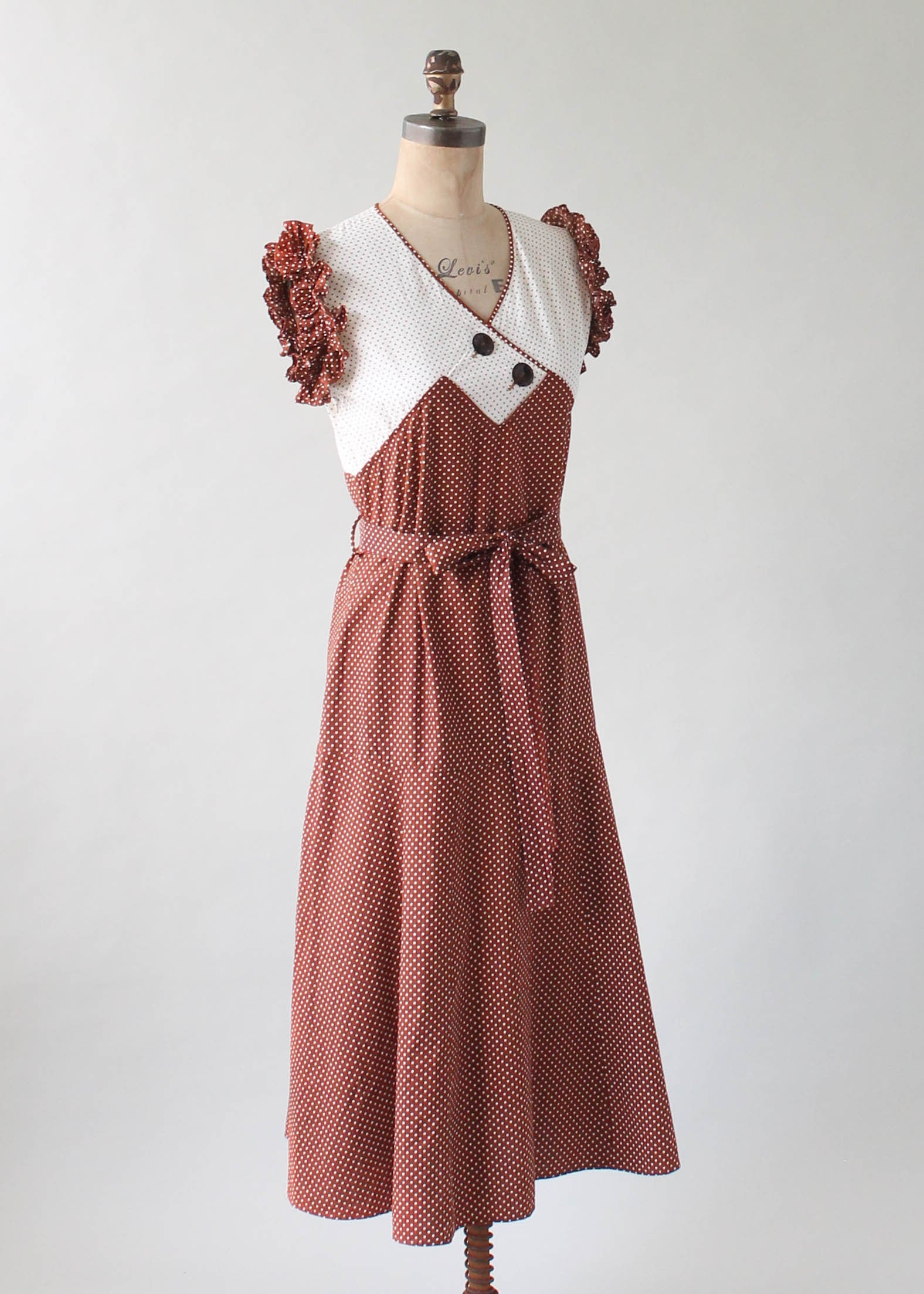 1930s polka top dot dress