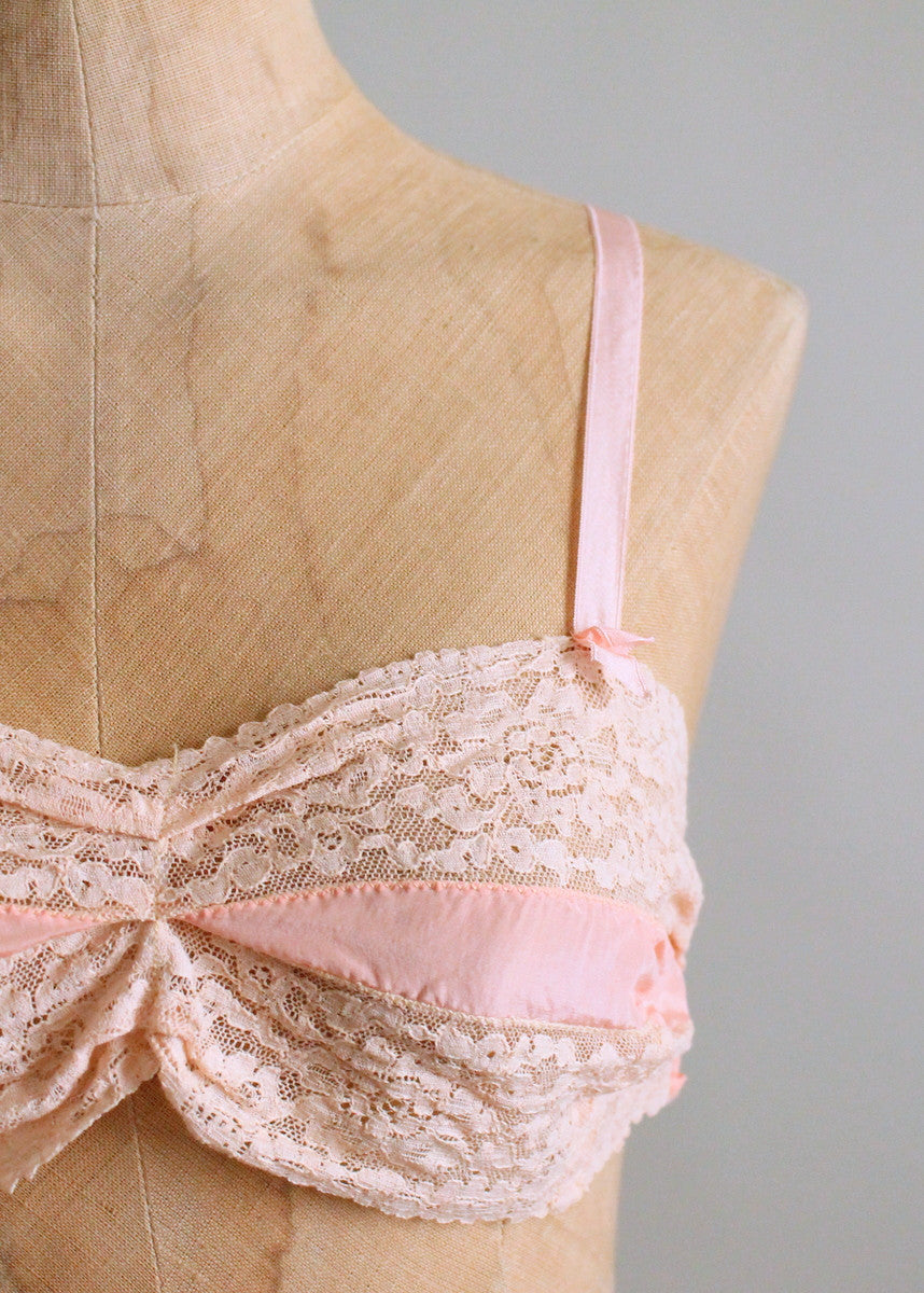 Original 1930s Deco Vintage Peach Rayon Soft Cup Bra Bralette Extra Small  Bust 31 - Another Time Vintage Apparel And Other Fine Delights