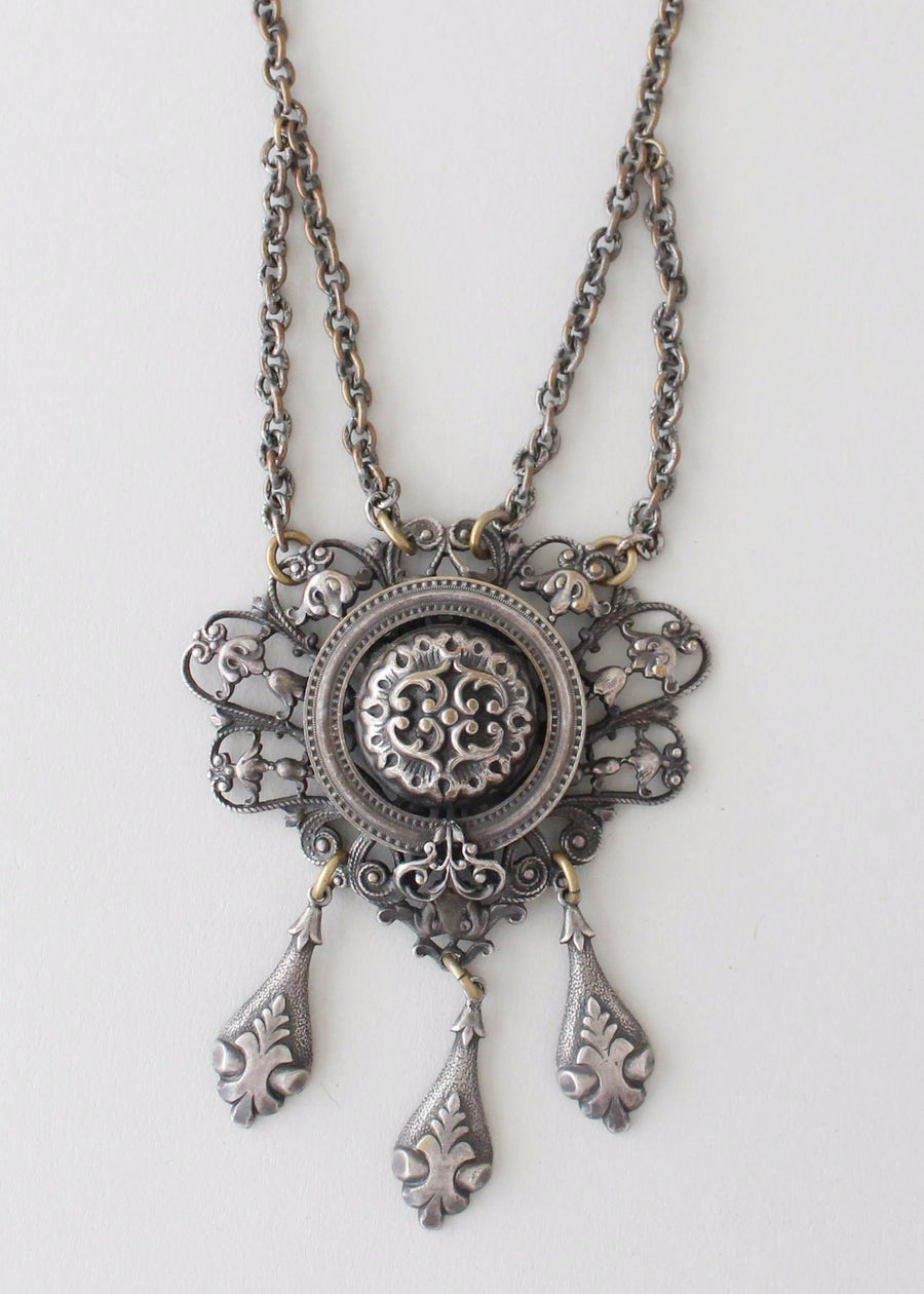 Vintage 1930s Medallion Necklace