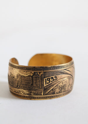 Vintage 1933 Chicago World's Fair Souvenir Bracelet