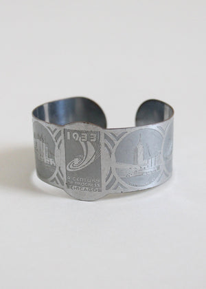 Vintage 1933 Chicago World's Fair Silver Souvenir Bracelet