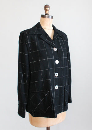 Vintage 1940s Vagabond Black Sparkle 49er Jacket
