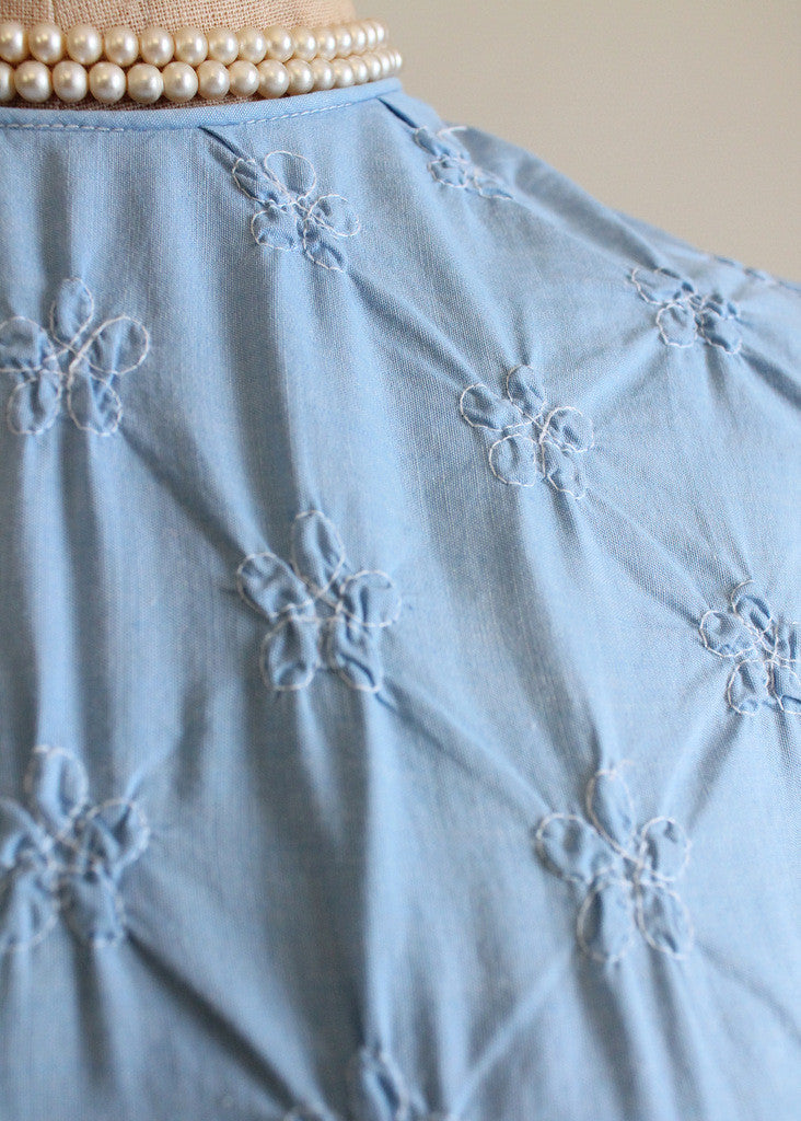 Vintage Early 1940s Blue Cotton Swing Dress - Raleigh Vintage Vintage Early 1940s Blue Cotton Swing Dress - Raleigh Vintage