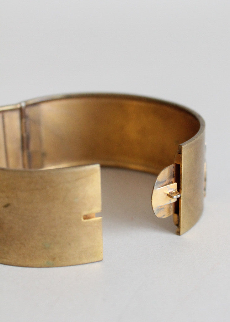 Vintage 1940s Scottie Dog Brass Bracelet