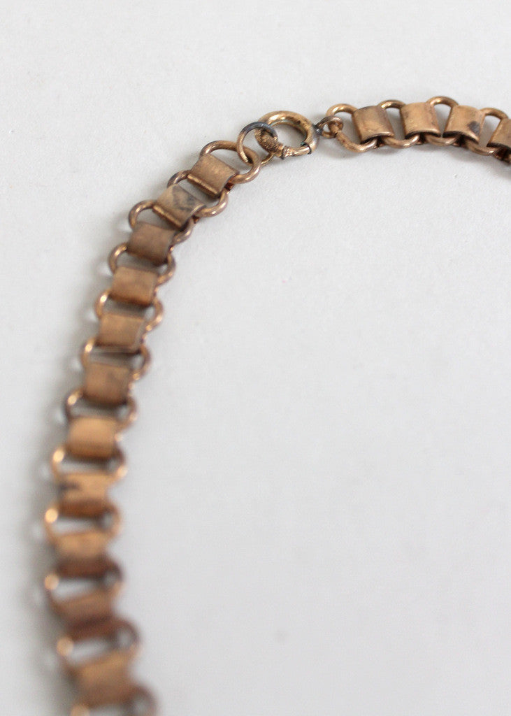 Vintage 1940s Faux Pearl Dangle Bookchain Necklace