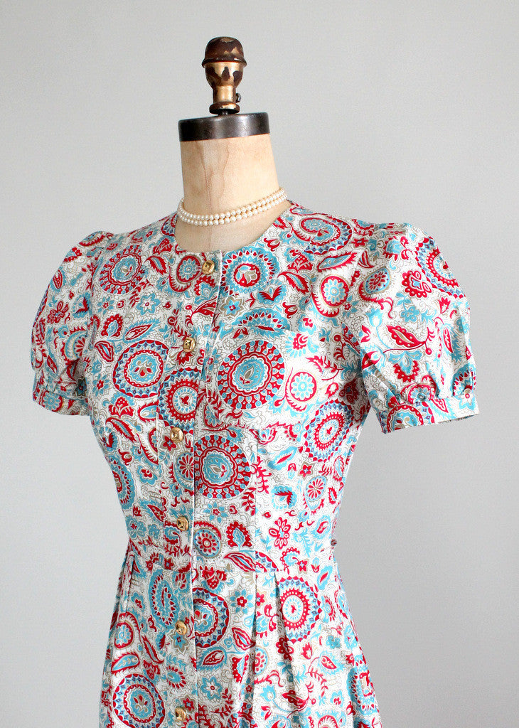 Vintage 1940s NOS Jacqueline Shaw Dress