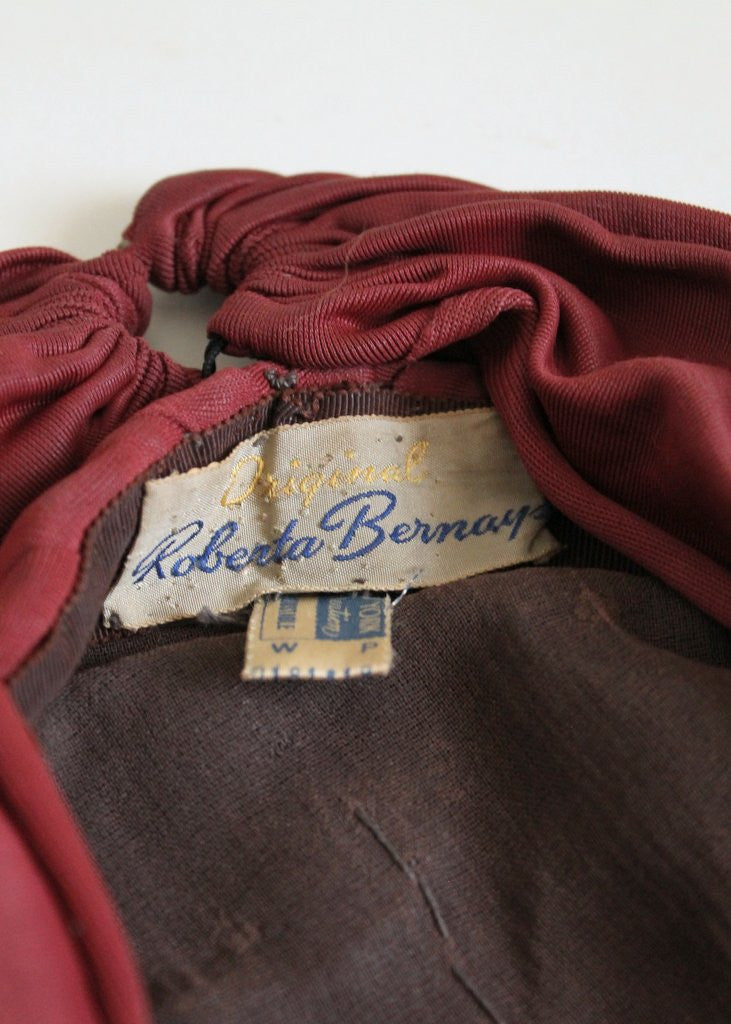 Vintage 1940s Mink and Rayon Tilt Hat