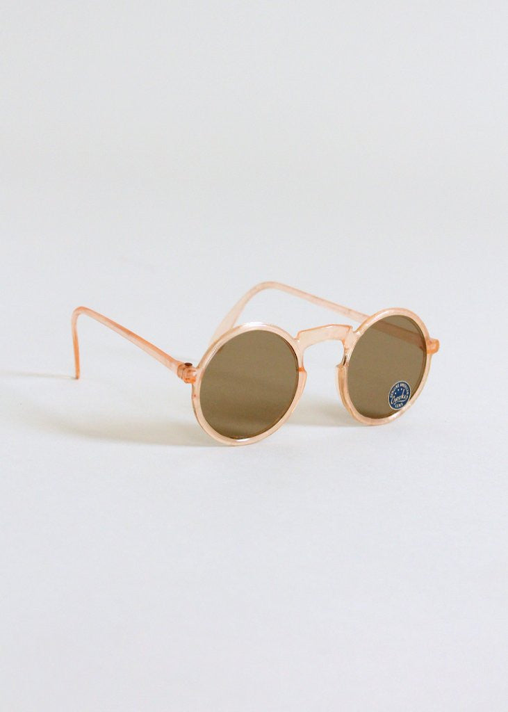 Vintage 1940s Peach Round Sunglasses