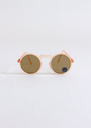 Vintage 1940s Peach Round Sunglasses