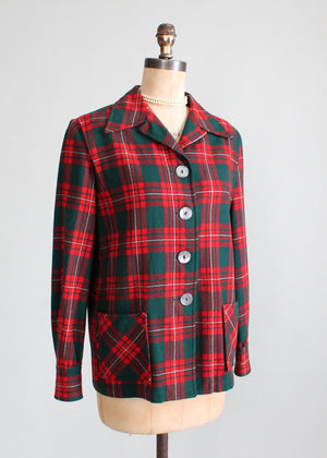 Vintage 1940s Pendleton Plaid 49er Jacket
