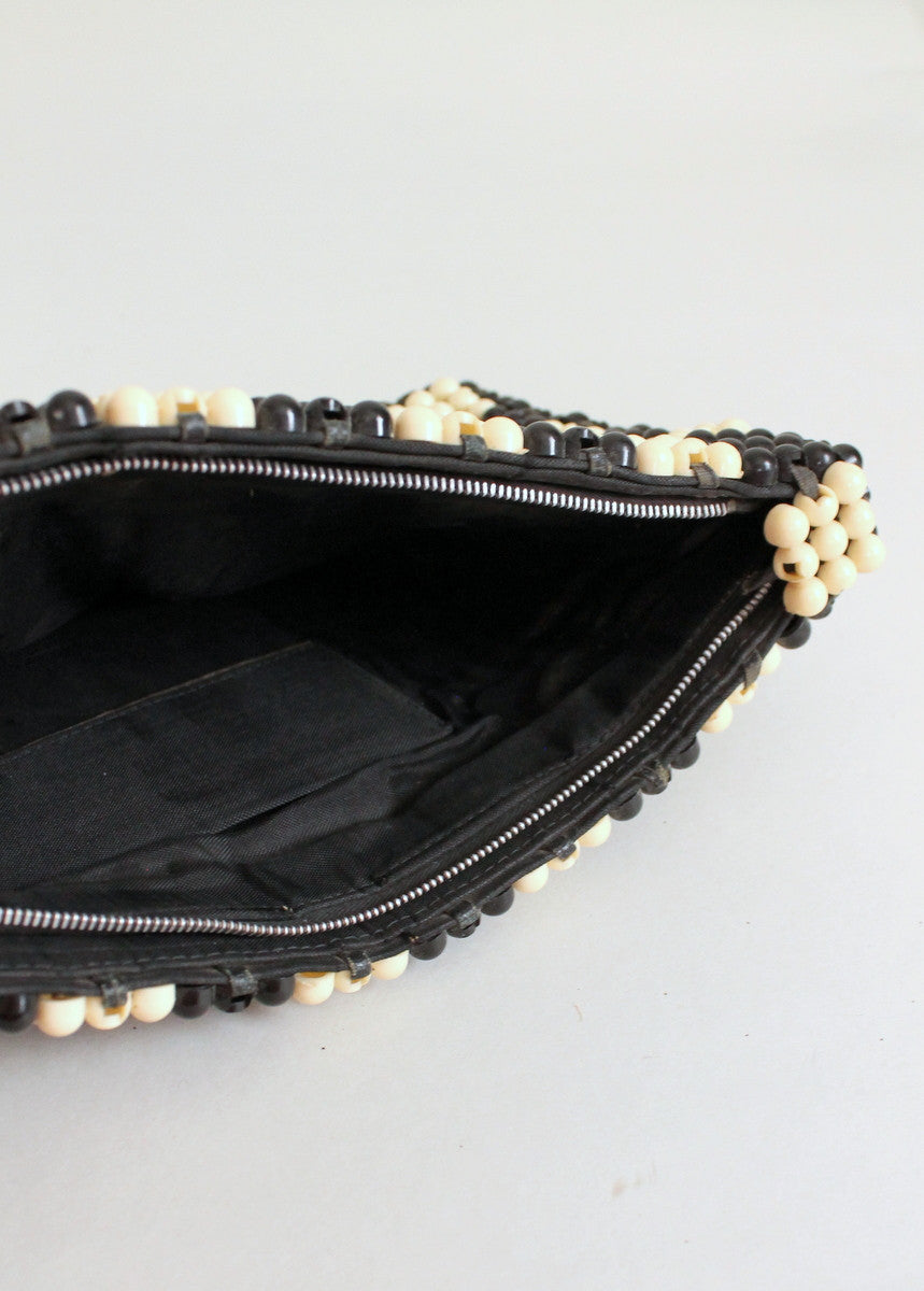 Vintage 1940s Plastic Checker Board Clutch Purse