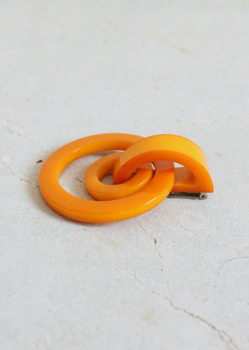 Vintage 1940s Large Art Deco Bakelite Dress Clip