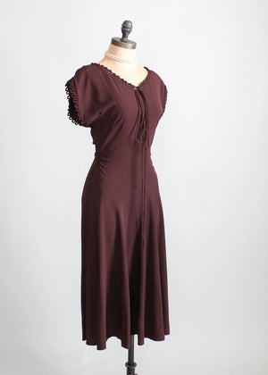 Vintage 1940s Crepe Swing Dress