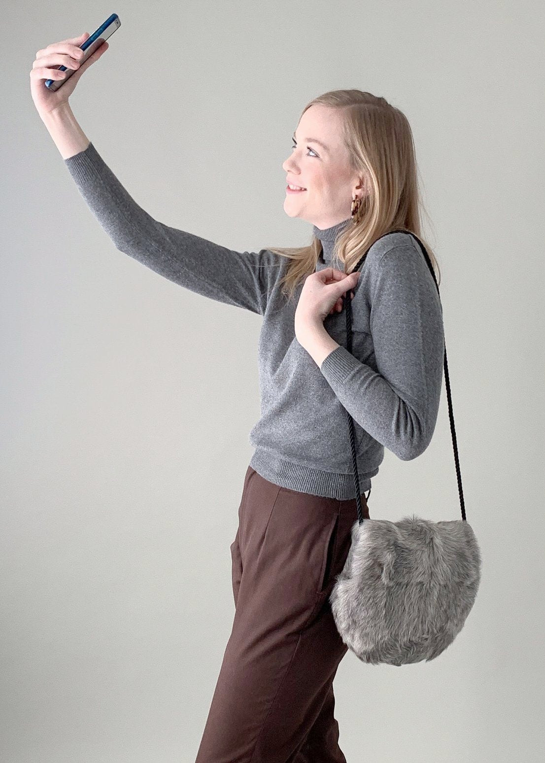 Vintage 1940s Fur Handwarmer Purse