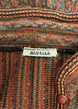 Vintage 1970s Bill Gibb Knit Dress Set