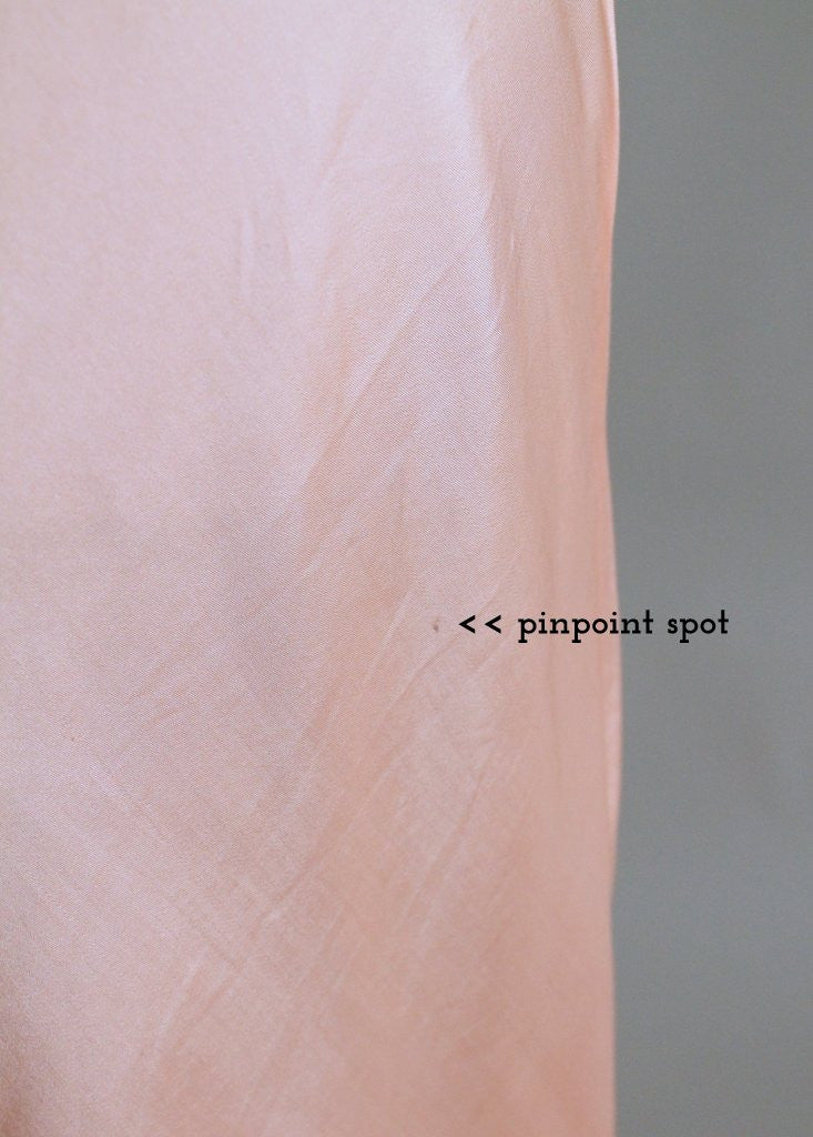 Vintage 1940s Peach Rayon and Lace Nightgown