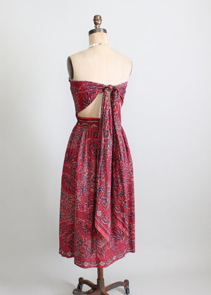 Vintage 1940s red sundress